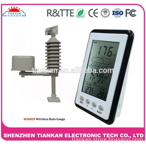 rain gauge meter with indoor and outdoor temperature